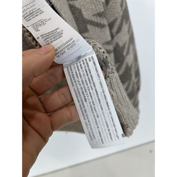 Womens Abercrombie & Fitch Houndstooth Print Open Cardigan Balloon Sleeve Size S - Picture 4 of 8